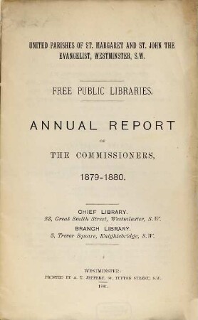 Annual report of the commissioners. 1879/80