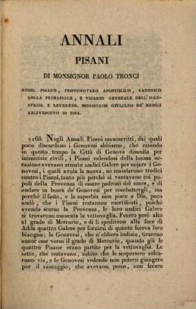 Annali Pisani, 2