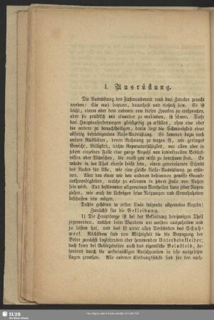 I. Ausrüstung