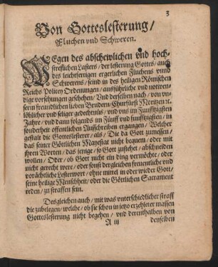 Von Gotteslesterung/ Fluchen und Schweren.