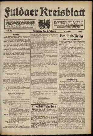 Ausgabe vom Donnerstag, den 04. Februar 1915.