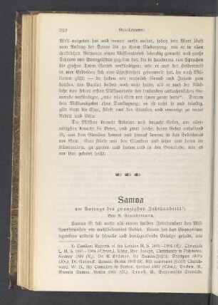 Samoa am Anfange des zwanzigsten Jahrhunderts