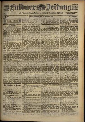 Dritte Ausgabe vom Samstag, den 17. November 1900.