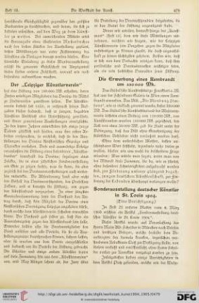 4: Sonderausstellung deutscher Künstler in St. Louis 1904 : (Eine Berichtigung.)