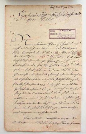 Protokollauszug zur Errichtung der Pfarrei zu Waldau