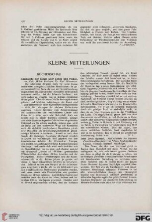 Kleine Mitteilungen
