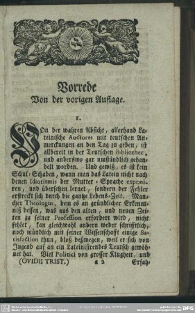 Vorrede Von der vorigen Auflage