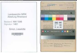 Entnazifizierung Lieselotte Simon , geb. 14.02.1919 (Lehrerin)