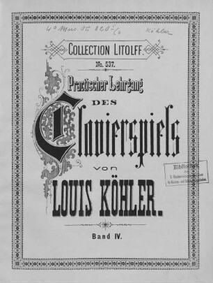 Practischer Lehrgang des Clavierspiels : Op. 249, 4