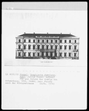 Kassel & Palais der Gräfin von Schaumburg nach der Königsstraße