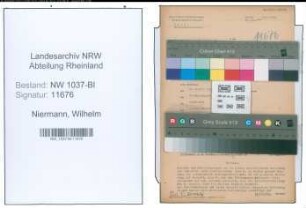 Entnazifizierung Wilhelm Niermann , geb. 06.01.1896 (Techn.Inspektor)
