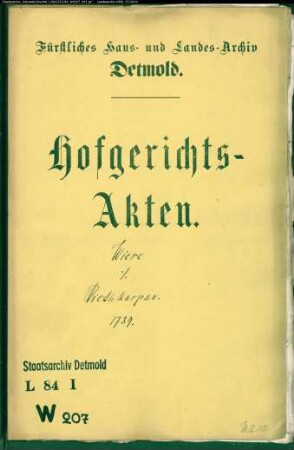 Wiese, Johann Tönnies in Kohlstädt gegen Richts-Kaspar in Kohlstädt - Verpfändetes Land