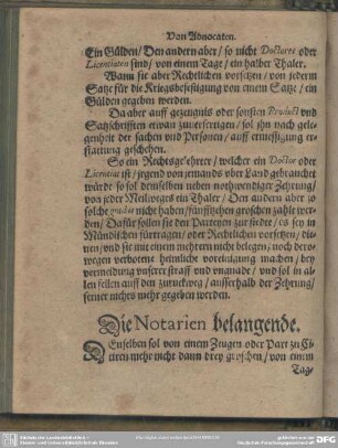Die Notarien belangende