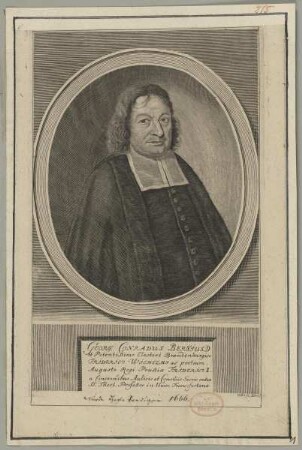Bildnis des Georg Conradus Bergius
