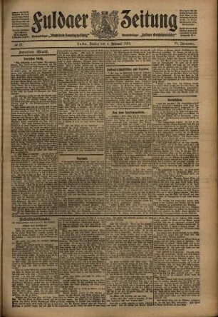 Zweite Ausgabe vom Freitag, den 04. Februar 1910.