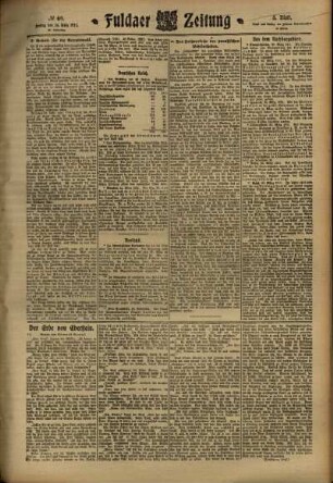Dritte Ausgabe vom Freitag, den 24. März 1911.