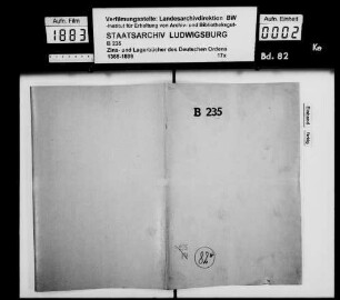 Schaffnerei Mergentheim: Lagerbuch über Honsbronn und Laudenbach