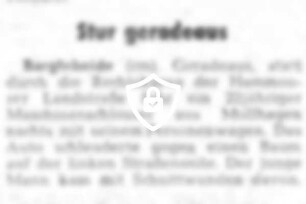 Stur geradeaus