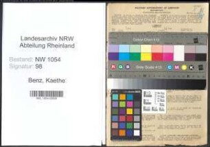 Entnazifizierung Kaethe Benz , geb. 05.03.1915 ()