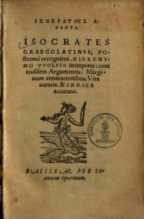 Isokratus hapanta : = Isocrates Graecolatinus