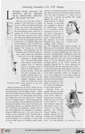 3: Letters from artists to artists, [7], Bruges as a sketching ground