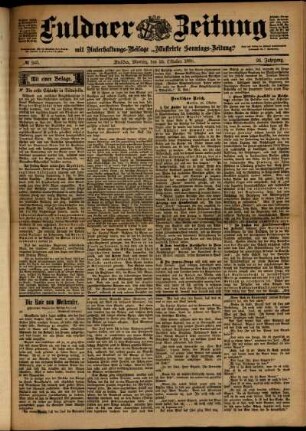 Ausgabe vom Montag, den 23. Oktober 1899.