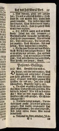 35-61, Pasions-Gesänge.