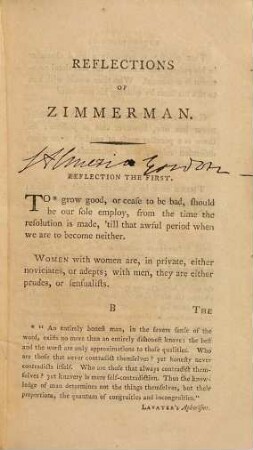 Aphorisms and reflections on men, morals and things