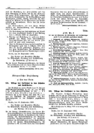 Pflege der Luftfahrt in den Schulen : [Körperliche Erziehung] ; [Für das Reich] ; [Amtliche Erlasse] ; [Amtlicher Teil]
