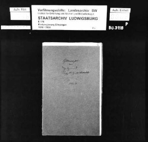 Schuldenwesen der Gesamt- und der Teilgemeinde Waldmannshofen sowie der Teilgemeinde Sechselbach
