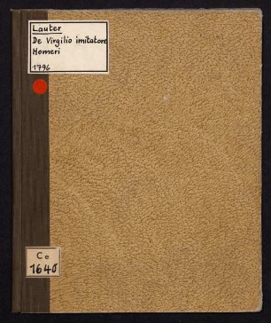 De Virgilio Imitatore Homeri