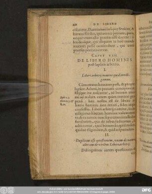 Caput VIII De Libero Hominis post lapsum arbitrio.
