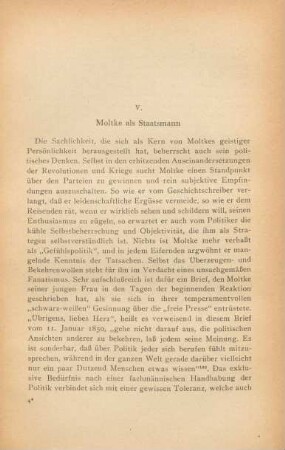 V. Moltke als Staatsmann
