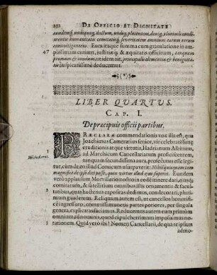 Cap. I. De præcipuis officii partibus.