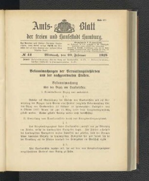 No. 42, 20. Februar 1918