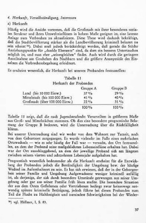 a) Herkunft