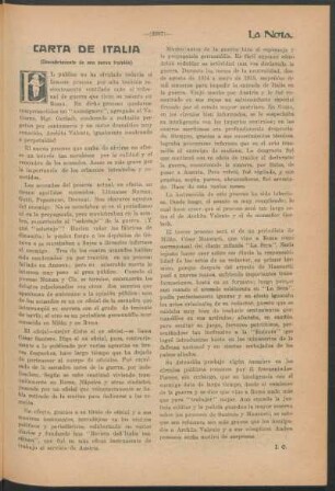 Carta de Italia : (Descubrimiento de una nueva traición)