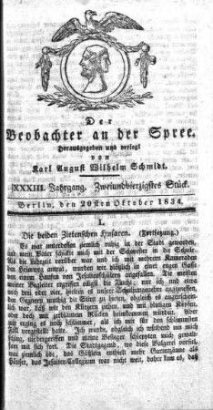 42. Stueck, 20. Oktober 1834