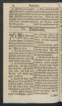 IV. Bußlieder