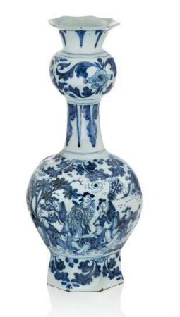 Kürbisvase mit Chinoiserie