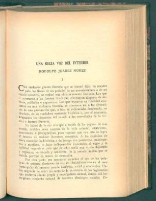 Una recia voz del interior : Rodolfo Juarez Nuñez