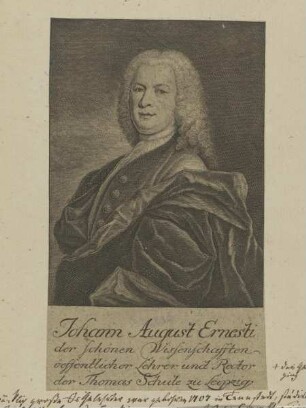 Bildnis des Johann August Ernesti