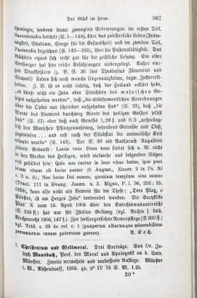 307-309 [Rezension] Mausbach, Joseph, Christentum und Weltmoral
