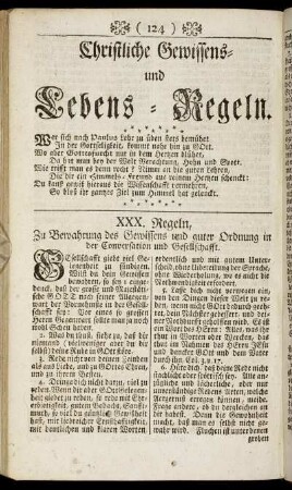Christliche Gewissens- und Lebens-Regeln.