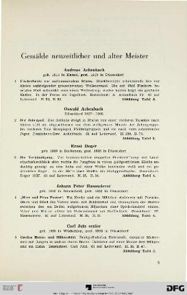 Gemälde neuzeitlicher und alter Meister (Nr. 1-30)