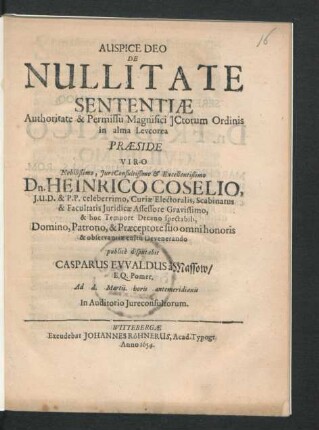 De Nullitate Sententiae