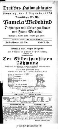 Der Widerspenstigen Zähmung
