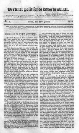 No 5, 31. Januar 1835