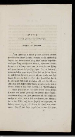Worte im Hause ... vor der Beerdigung