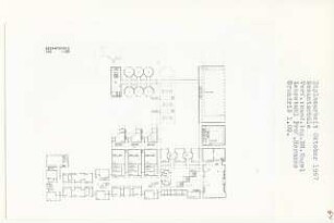 Gesamtschule, Berlin-Kreuzberg (Diplomarbeit bei Bernhard Hermkes): Grundriss 1. Obergeschoss 1:200